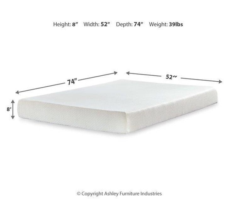Chime 8 Inch Memory Foam Mattress in a Box - King
