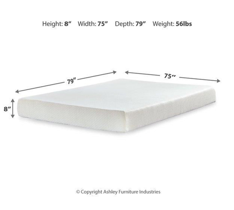Chime 8 Inch Memory Foam Mattress in a Box - King