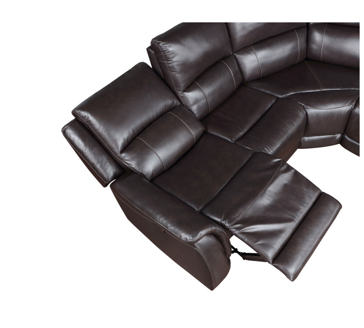 Alexandria Leather 6/Piece Power Reclining Set - Chocolate