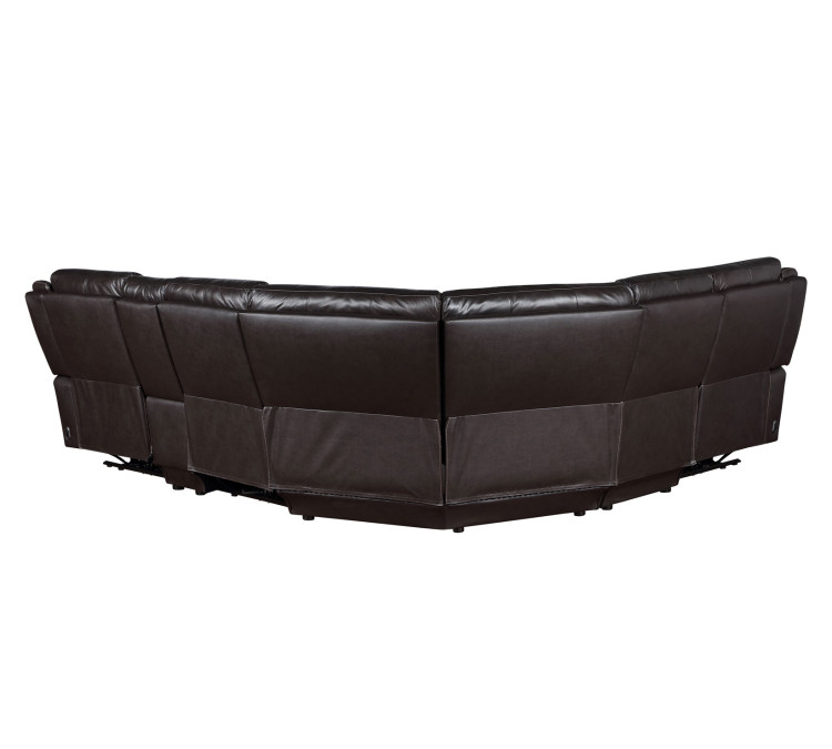 Alexandria Leather 6/Piece Power Reclining Set - Chocolate