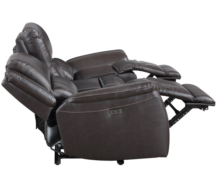 Alexandria Leather Power Reclining - Chocolate