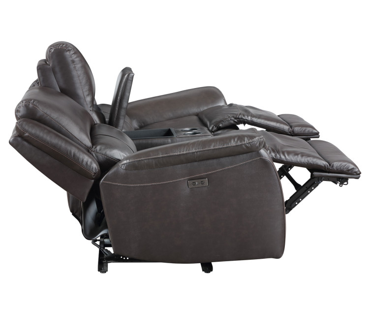 Alexandria Leather Power Reclining - Chocolate
