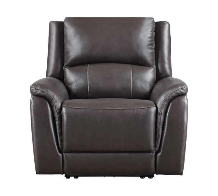 Alexandria Leather Power Reclining - Chocolate