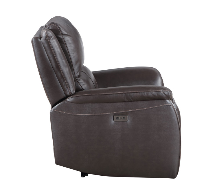 Alexandria Leather Power Reclining - Chocolate