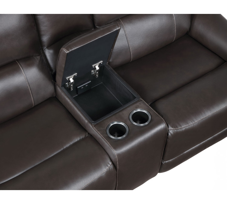 Alexandria Leather Power Reclining - Chocolate