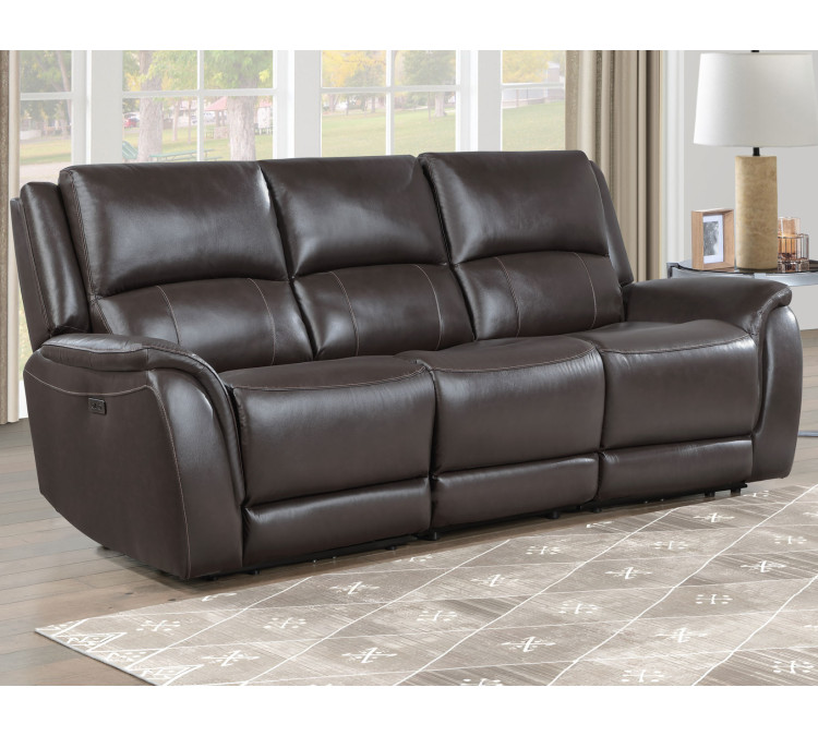 Alexandria Leather Power Reclining - Chocolate