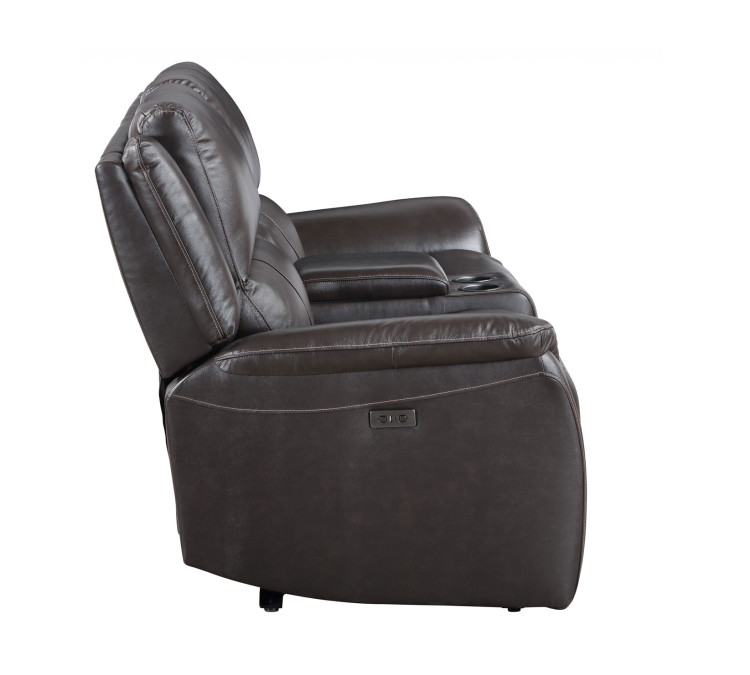 Alexandria Leather Power Reclining - Chocolate