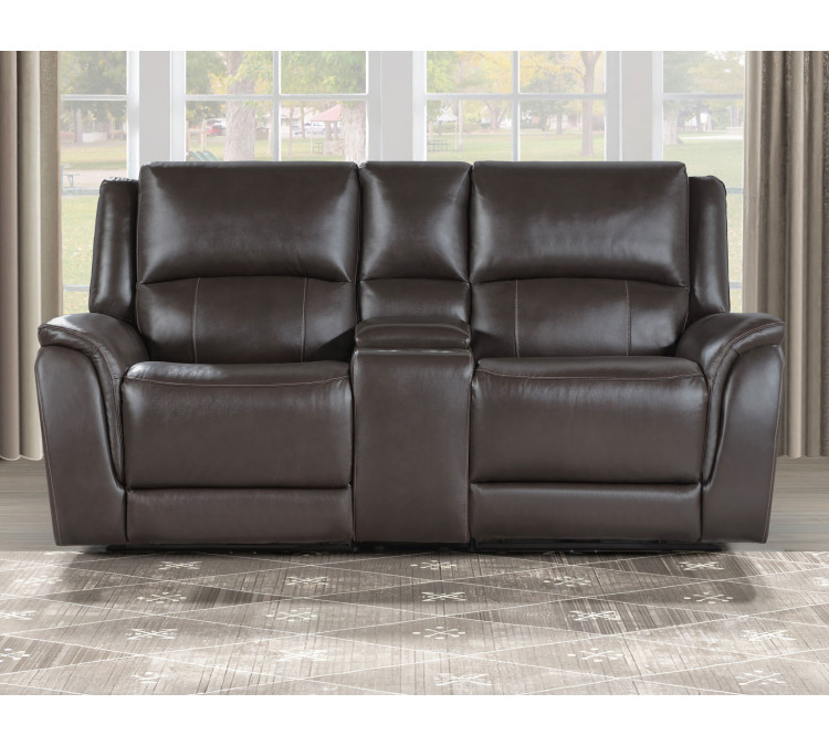 Alexandria Leather Power Reclining - Chocolate