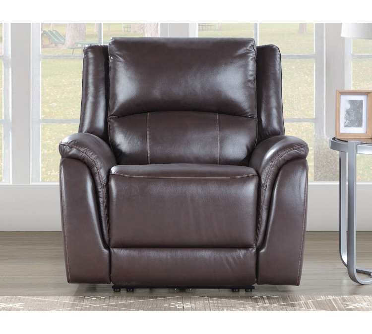 Alexandria Leather Power Reclining - Chocolate