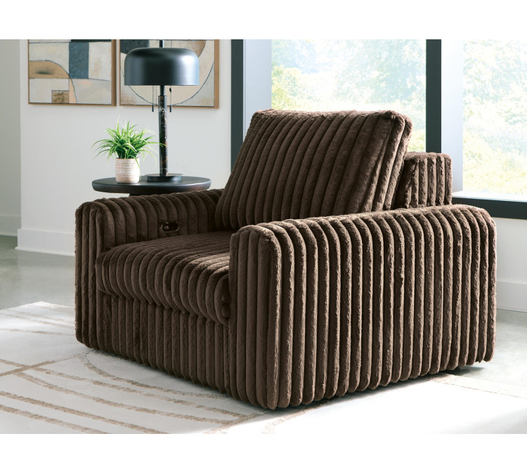 Chalmers Power Gliding Chaise - Chocolate