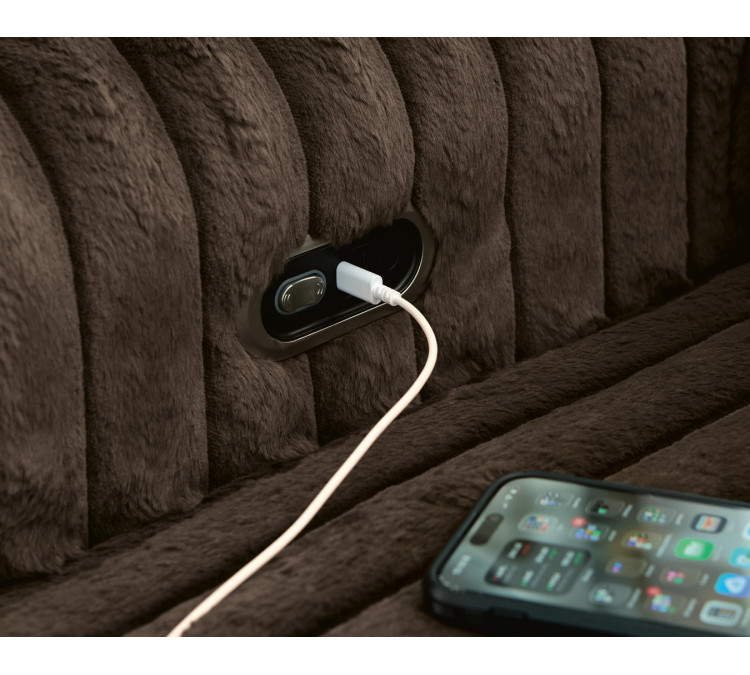 Chalmers Power Gliding Chaise - Chocolate