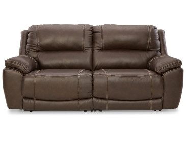 Dunleith 2-Piece Power Reclining Sectional Loveseat - Chocolate
