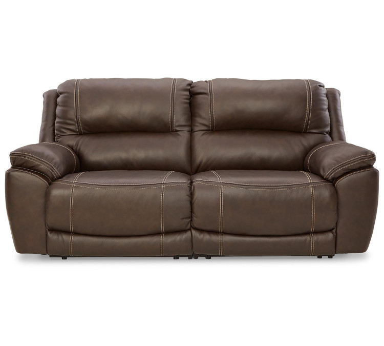 Dunleith 2-Piece Power Reclining Sectional Loveseat - Chocolate