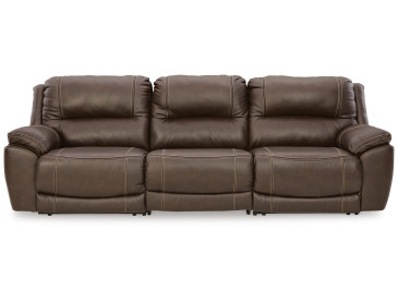 Dunleith 3-Piece Power Reclining Sofa - Chocolate