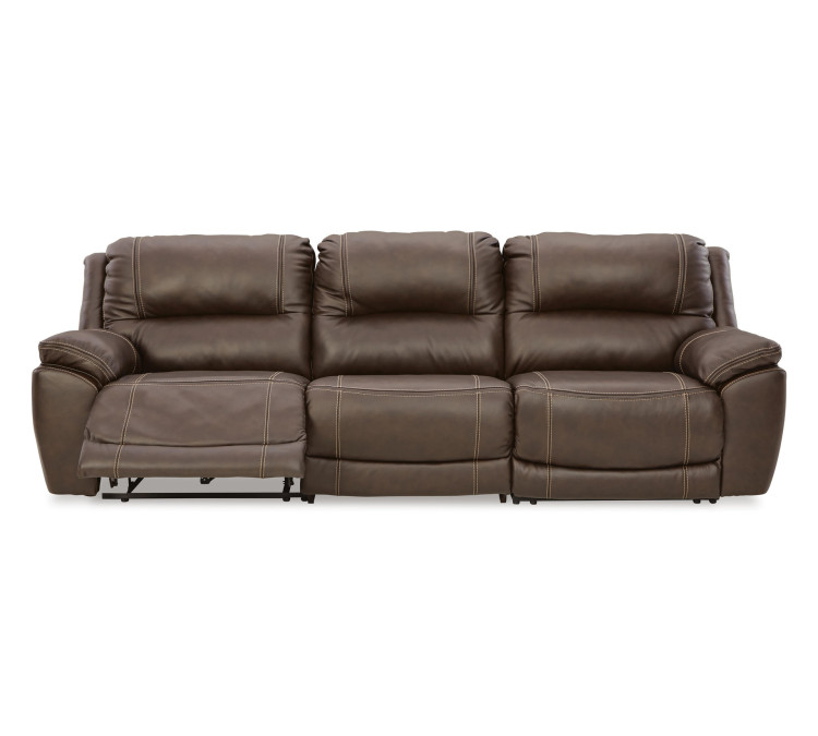 Dunleith 3-Piece Power Reclining Sofa - Chocolate