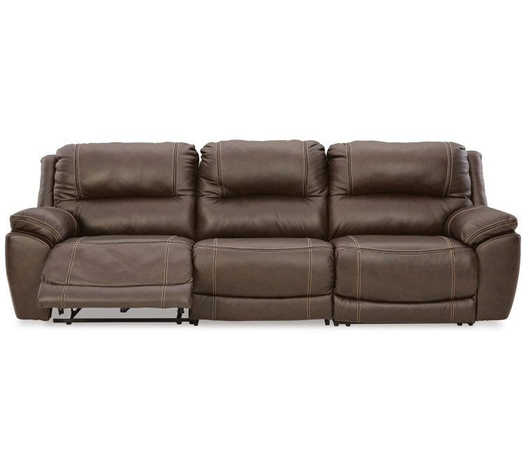 Dunleith 3-Piece Power Reclining Sofa - Chocolate