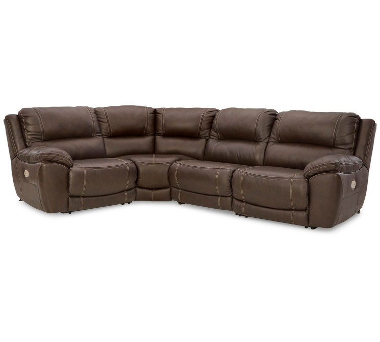 Dunleith 4-Piece Power Reclining Sectional - Chocolate