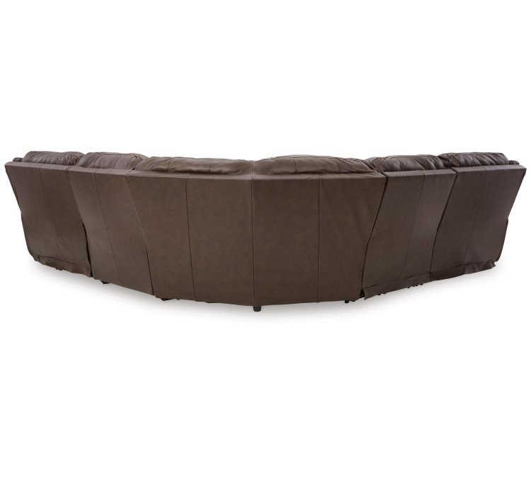 Dunleith 5-Piece Power Reclining Sectional - Chocolate