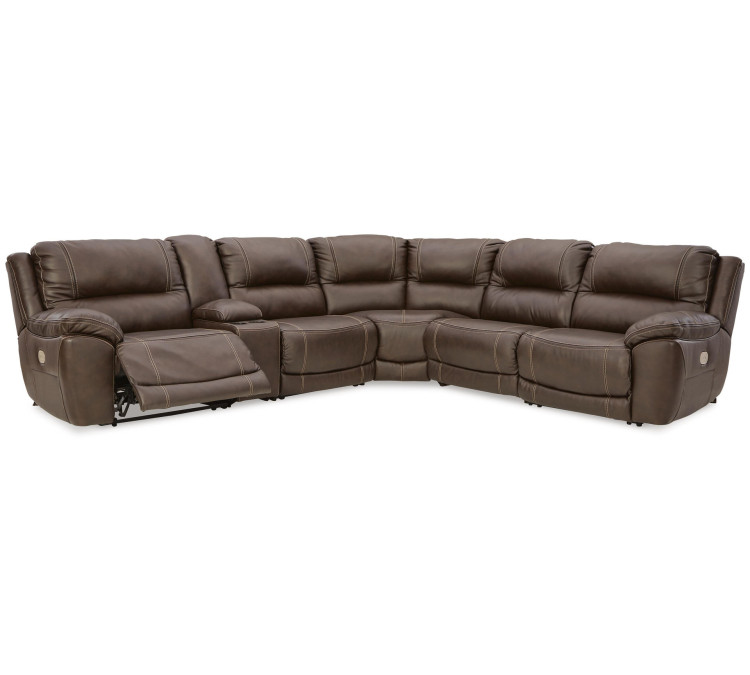 Dunleith 6-Piece Power Reclining Sectional - Chocolate