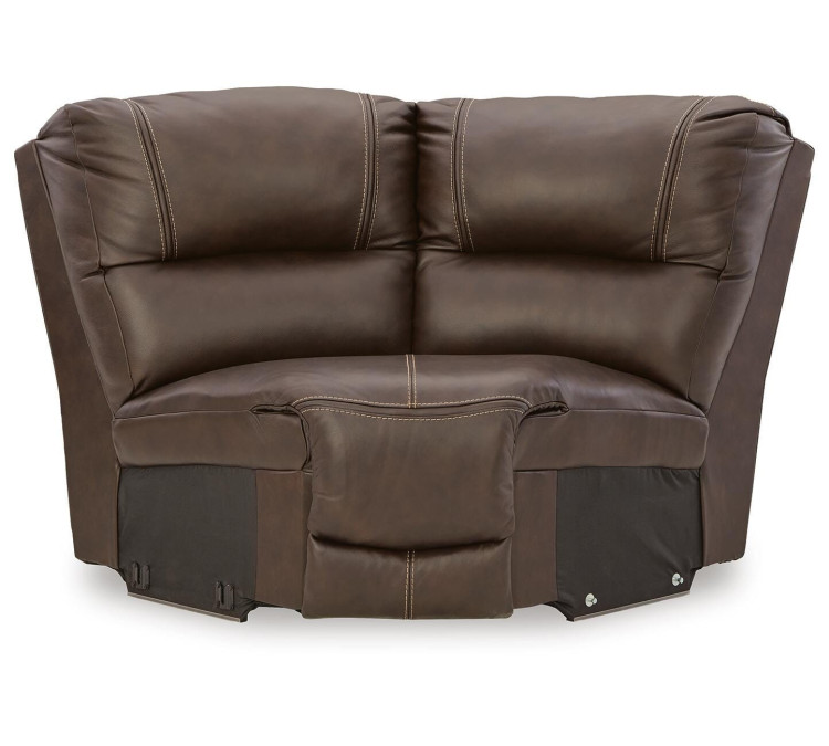 Dunleith 9-Piece Power Reclining Sectional - Chocolate