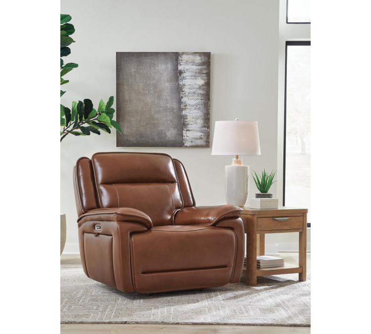Healy Pier Power Recliner - Chocolate