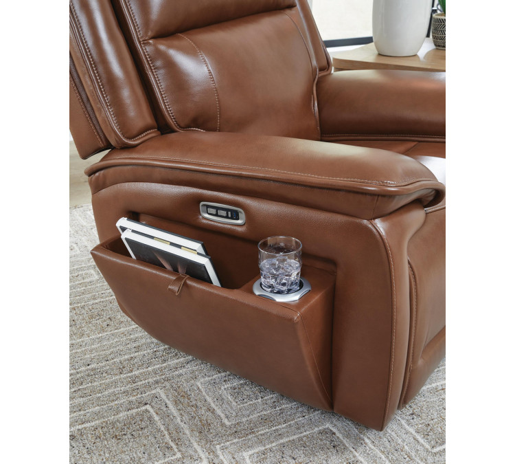 Healy Pier Power Recliner - Chocolate
