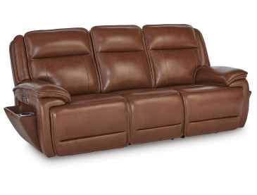 Healy Pier Power Reclining Sofa - Chocolate