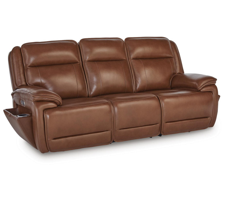 Healy Pier Power Reclining Sofa - Chocolate