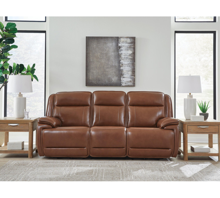 Healy Pier Power Reclining Sofa - Chocolate