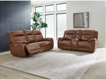 Healy Pier Sofa and Loveseat - Chocolate