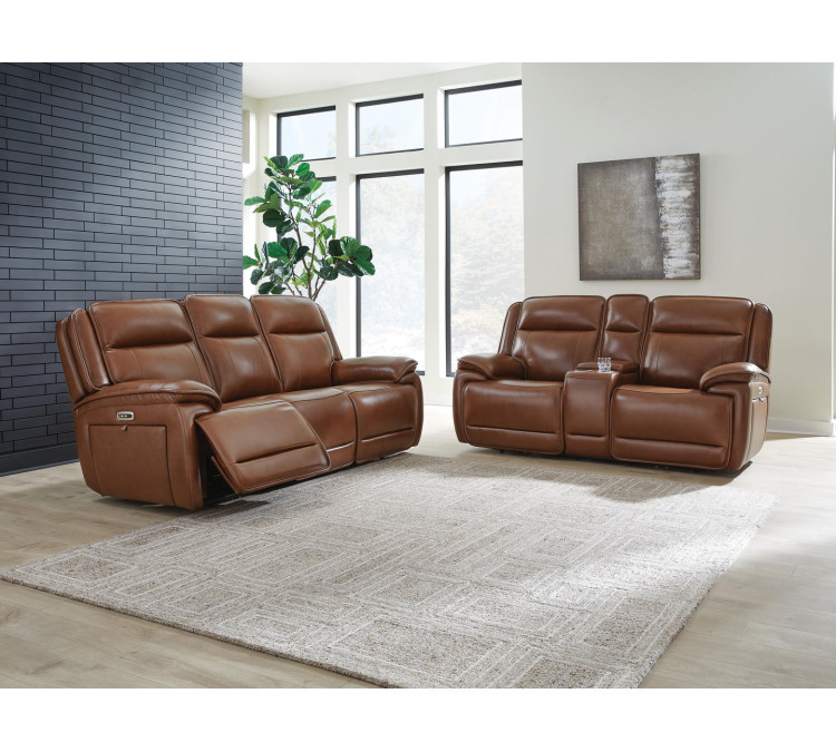 Healy Pier Sofa and Loveseat - Chocolate