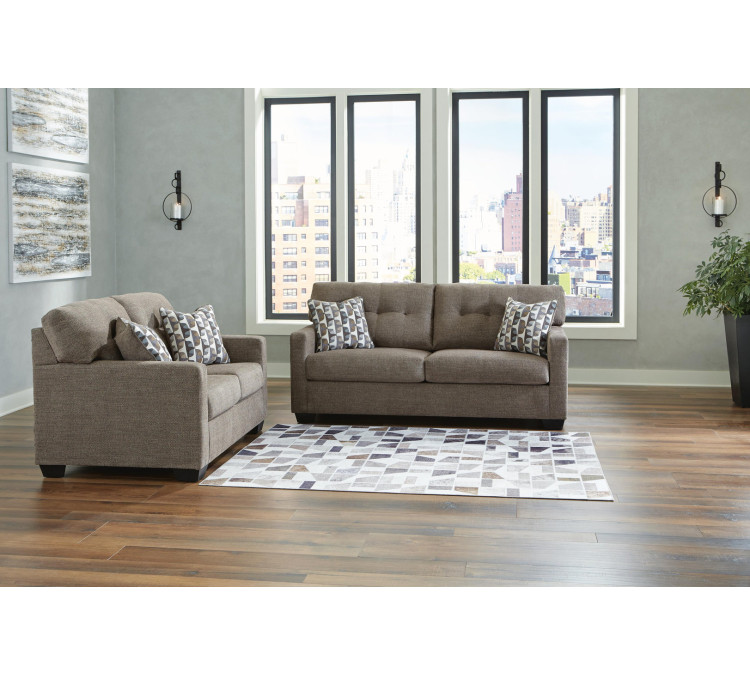 Mahoney Sofa and Loveseat - Chocolate