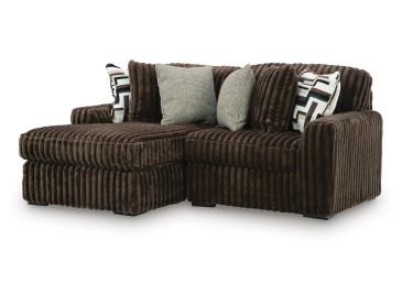 Midnight-Madness 2-Piece Sectional with Chaise - Chocolate
