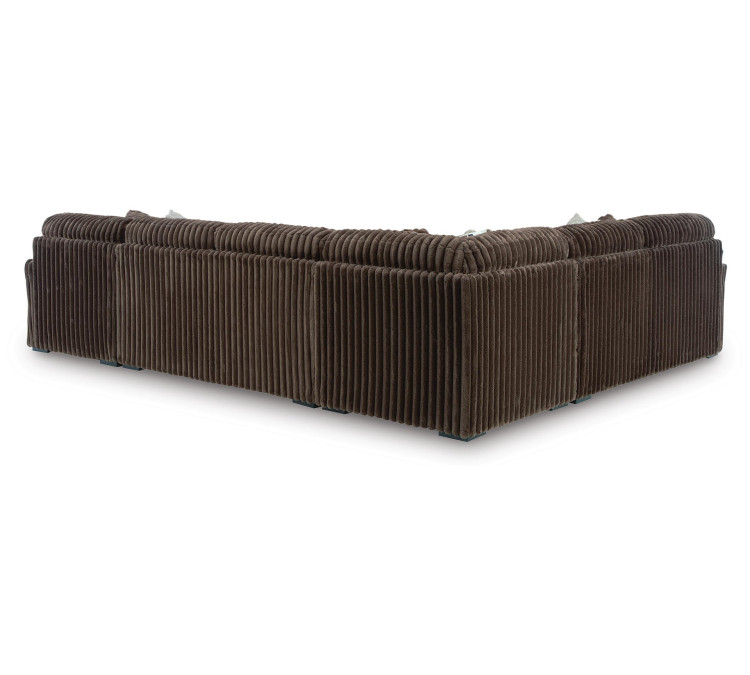 Midnight-Madness 4-Piece Sectional with Chaise - Chocolate