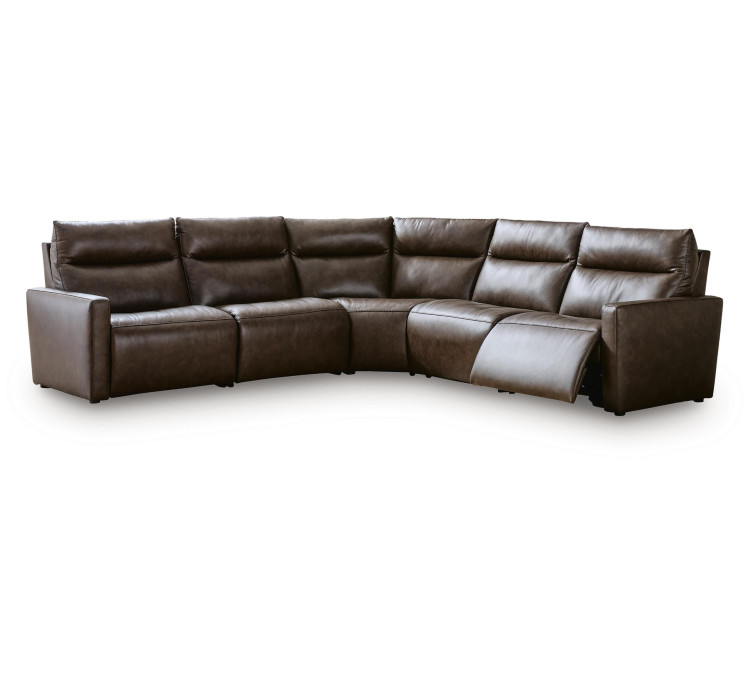 ModZ 5-Piece Power Reclining Sectional - Chocolate