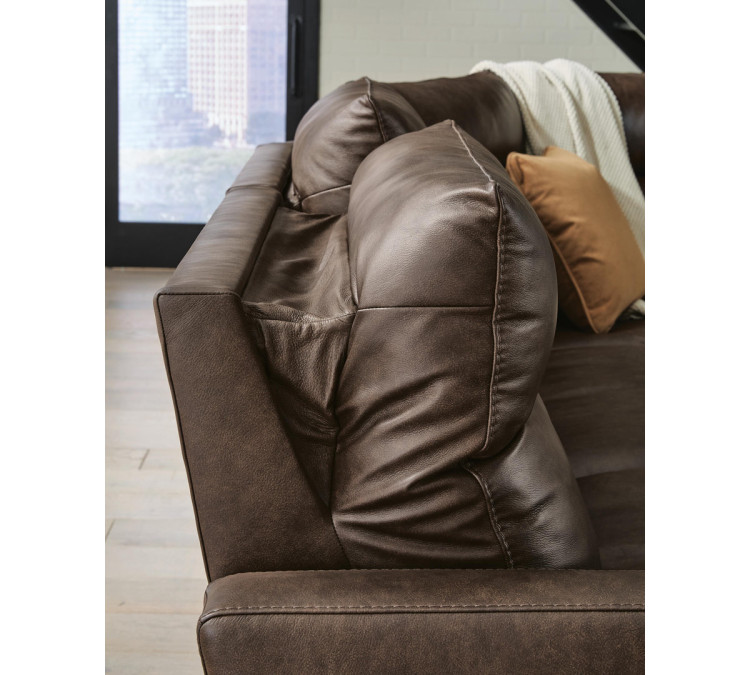 ModZ 6-Piece Power Reclining Sectional with Audio Console - Chocolate