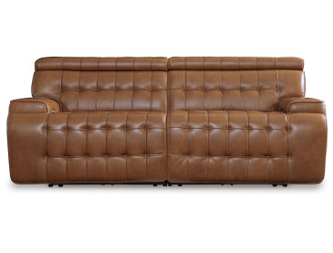 Temmpton 2-Piece Power Reclining Sectional Loveseat - Chocolate