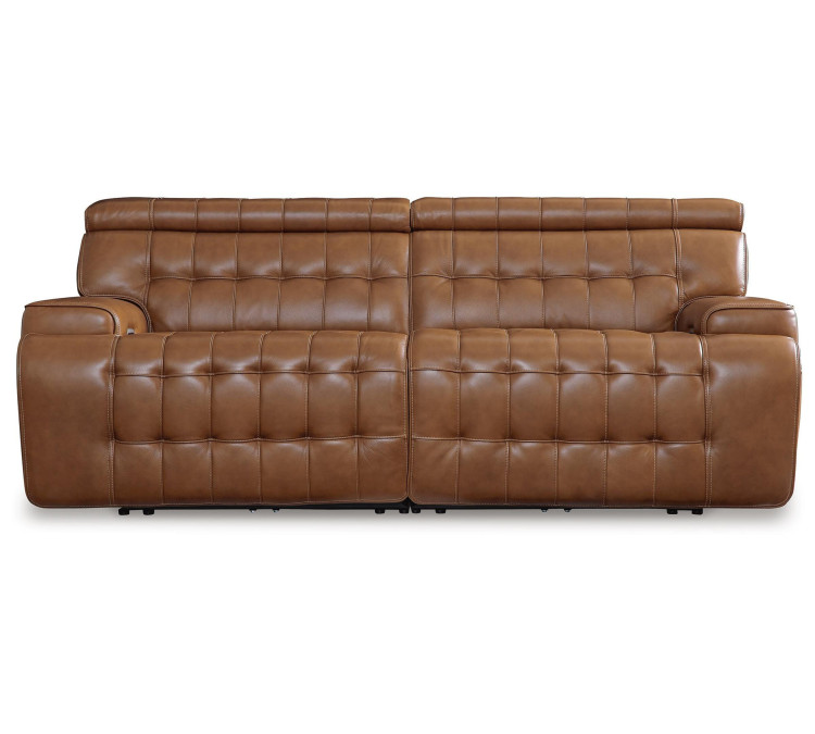 Temmpton 2-Piece Power Reclining Sectional Loveseat - Chocolate