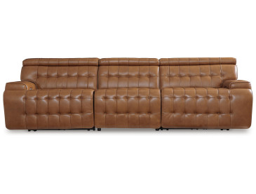 Temmpton 3-Piece Power Reclining Sectional Sofa - Chocolate