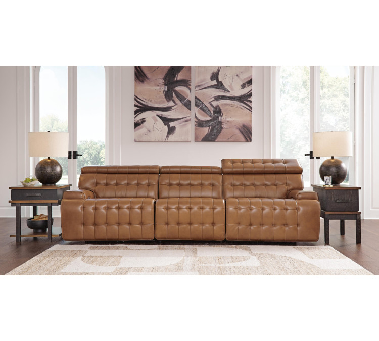 Temmpton 3-Piece Power Reclining Sectional Sofa - Chocolate