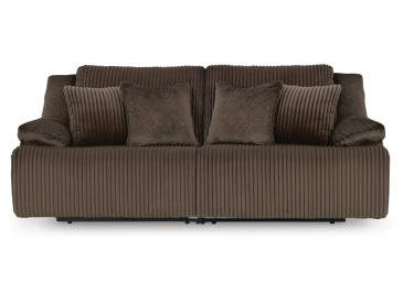 Top Tier 2-Piece Reclining Sectional Loveseat - Chocolate