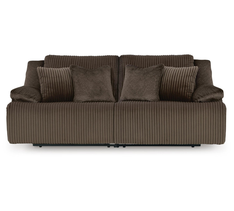 Top Tier 2-Piece Reclining Sectional Loveseat - Chocolate