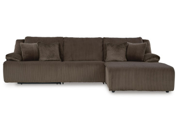 Top Tier 3-Piece Reclining Sectional Sofa Chaise - Chocolate
