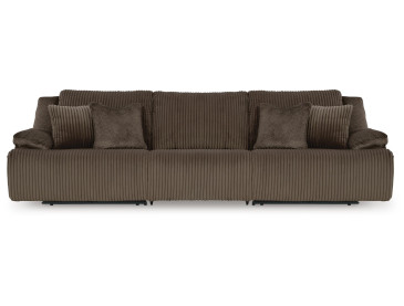 Top Tier 3-Piece Reclining Sectional Sofa - Chocolate