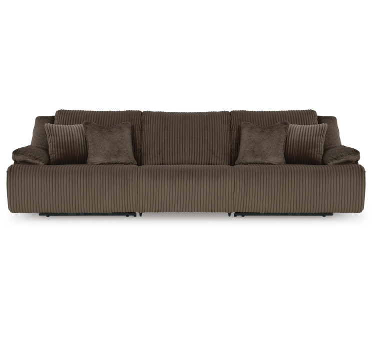 Top Tier 3-Piece Reclining Sectional Sofa - Chocolate