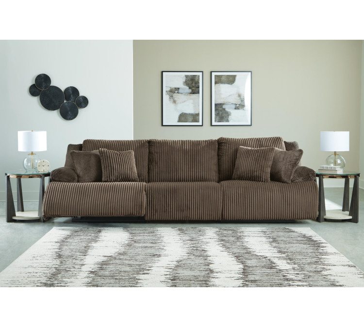 Top Tier 3-Piece Reclining Sectional Sofa - Chocolate