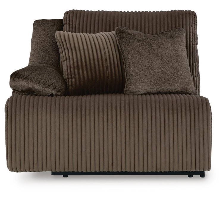 Top Tier 3-Piece Reclining Sofa Chaise Sectional - Chocolate