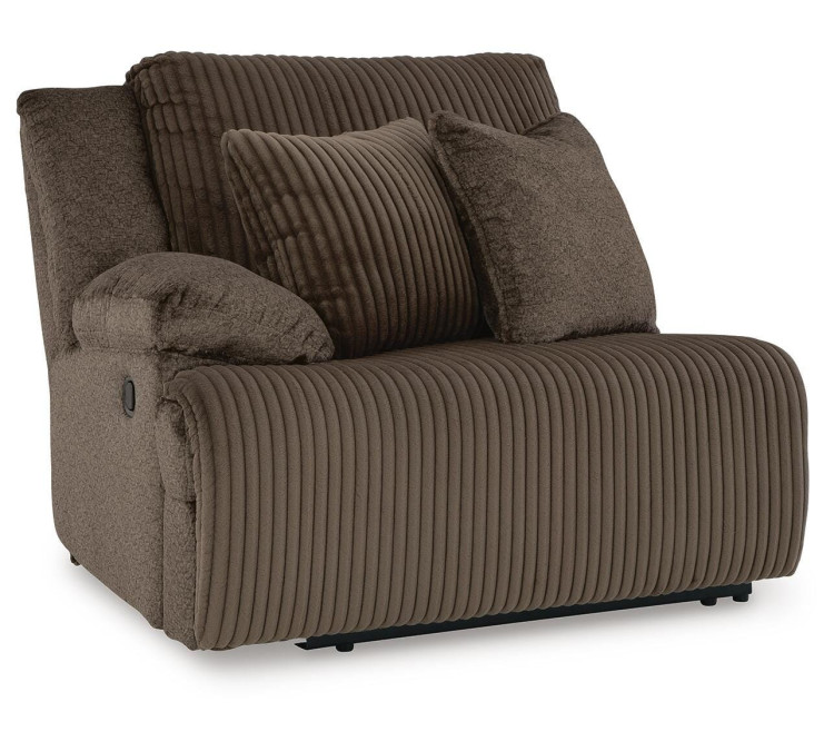 Top Tier 3-Piece Reclining Sofa Chaise Sectional - Chocolate