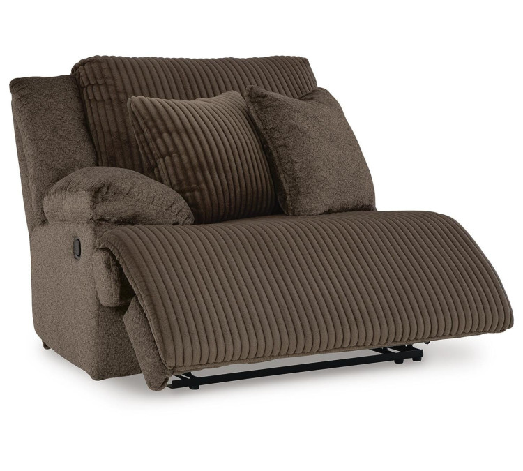 Top Tier 3-Piece Reclining Sofa Chaise Sectional - Chocolate
