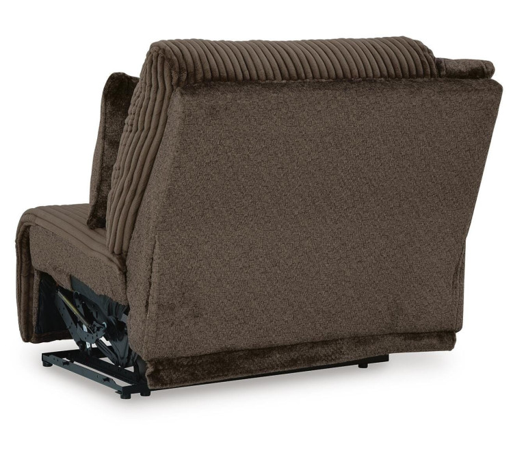 Top Tier 3-Piece Reclining Sofa Chaise Sectional - Chocolate